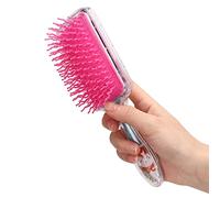 ZJchao Peine para el Cabello con Lentejuelas, Peine de Plástico para Masaje del Cuero Cabelludo, Herramienta de Peinado para Hombres y Mujeres, con Patrones de Animales de Dibujos (azul)