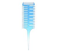 ZJchao Peine para Teñir el Cabello de Triple Sección de 3 Vías y 3 Lados Peine para Resaltar Tejido Profesional con 2 Lados Tejidos 1 Regular para Estilistas de Salón Herramienta