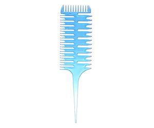 ZJchao Peine para Teñir el Cabello de Triple Sección de 3 Vías y 3 Lados Peine para Resaltar Tejido Profesional con 2 Lados Tejidos 1 Regular para Estilistas de Salón Herramienta