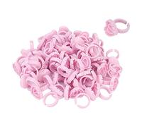 ZJchao Pestañas Anillos Accesorios 100pcs Lash Glue Holder Cup para Extensiones de Pestañas - Tazas Rápidas para Injerto con Función de Eliminación de Exceso de Pegamento