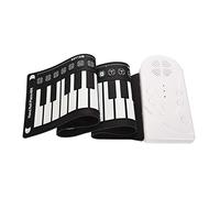 ZJchao Piano de Teclado Portátil, Piano de Teclado Enrollable con Altavoces Incorporados y Gato de Salida de 3.5 Mm 49 Teclas Teclado Electrónico Piano de Piano Enrollable Piano para Principiantes