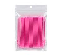ZJchao Pink de 100 Mm de Largo 2 Mm de Diámetro Injerto de Injerto de Algodón, Ideal para Aplicar Gel o Crema, Punta de Micro Cepillo Flexible, Adecuada para el Salón y el Uso del