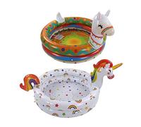 ZJchao Piscina Inflable Inflable para Niños 2 Piezas Plegables Plegables Piscina Portátil Piscina con Linda Forma de Animal de Caballos y Ovejas para el Juego en el Patio Trasero Al