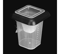 ZJchao Plato de Alimentación de Camarones, Alimentador Automático de Peces para Acuario, Pecera, Alimentador de Embudo de Plástico, Automático de Peces, de de Gusano Rojo Vivo con Ventosa para