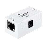 ZJchao PoE Separator Universal RJ45 Conector Ethernet Adaptador de Alimentación Pasivo Inyector PoE para Dispositivos de Red con PIE PoE Estándar (Pin 4 y 5 7 y 8 Potencia) (White)