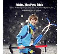ZJchao Pogo Stick, Pogo Stick Niños Adultos Juguetes Al Aire Libre Manijas de Agarre Fáciles, Clavijas Antideslizantes para Niños y Niñas (Black)