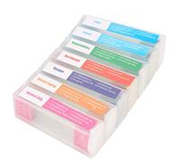 ZJchao Portaobjetos de Microscopio, Juego de Portaobjetos de Microscopio Preparados, de Vidrio 35 Piezas de Preparados de Grado de Laboratorio de para Niños para Microbiología,