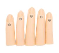 ZJchao Práctica de Arte de Uñas Faites Fake Nail Art Training Hand Nail Art Silicone Finger con Diseño Realista para Principiantes Pintura Acrílica de Gel