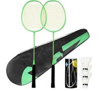ZJchao Raqueta de Bádminton, Raqueta de Bádminton de, de Ligera Equipo Deportivo de con Funda para Bolsa para Deportes, Entrenamiento y Entretenimiento (Green)
