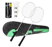 ZJchao Raqueta de Bádminton, Raqueta de Bádminton de, de Ligera Equipo Deportivo de con Funda para Bolsa para Deportes, Entrenamiento y Entretenimiento (White)