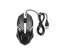 ZJchao Ratón con Cable, CM818 Ratón óptico con Cable USB Ratón para Juegos Retroiluminado Colorido Ratón Ergonómico 1200DPI Diseño Ergonómico Negro Sensor Infrarrojo de Alta Precisión
