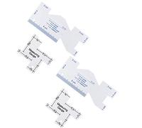 ZJchao Regla de Costura, aprox. 10 X 4cm / 3.9 X 1.6in; 5.8 5.5cm / 2.3 2.2in con Papel de Patrón de Material de Aluminio para Coser Reglas de Acolchado para Corte Manual y Fabricación de Placas