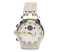ZJchao Reloj de Pulsera de Cuarzo para Hombre, Pantalla de Fase Lunar, Resistente Al Agua, Indicación Luminosa de la Hora, Elegante y Funcional, con Marcadores de Hora de (Cara Plateada