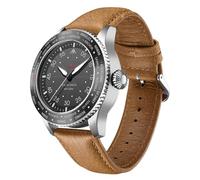 ZJchao Reloj Piloto para Hombre con Energía Solar, Cronógrafo y Visión Nocturna, Resistente Al Agua hasta 50 M, Batería de Larga Duración, Reloj Deportivo Al Aire para Uso Diario (Silver)