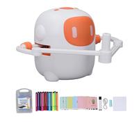 ZJchao Robot de Dibujo Mágico, Juguete Educativo Interactivo con 100 Tarjetas de Palabras, 16 Bolígrafos de Colores para Mejorar la Creatividad y las Habilidades Motoras Finas (WHITE)