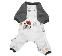 ZJchao Ropa de Bulldog Francés, Onders de Perros Lindo Cachorro Suave Pjs Monstruos Pajama Pijamas Patrón Naves Espaciales Perrito Jammies Mascota Ropa Perro para Pequeños Medianos Niña (L)