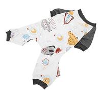 ZJchao Ropa de Bulldog Francés, Onders de Perros Lindo Cachorro Suave Pjs Monstruos Pajama Pijamas Patrón Naves Espaciales Perrito Jammies Mascota Ropa Perro para Pequeños Medianos Niña (M)