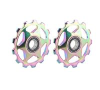 ZJchao Ruedas de Aleación de Aluminio 2pcs 11t, Rueda Guía de Polea, para el Trasero con Petróleo de Color Resbaladizo de Color Tornillo de Montaña Bicicletas de Carretera de Montaña