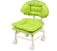 ZJchao Silla de Rodadura de Oficina en Casa, Taburete Giratorio 360 con Ruedas y Soporte Trasero, Taburete Giratorio Portátil para Adultos y Niños, Ideal para Diversos Entornos, con