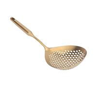 ZJchao Skimmer Spoon, 304 Menos Acero Alimento Largo Manejo Largo Grandeo de la Quiebre Skimmer Gran (Gold)
