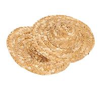 ZJchao Sombreros de Paja a Granel, Sombreros de Paja para Muñecas Tejidos a Mano con Opciones de Decoración Creativas, 10 Piezas Mini Mini para Manualidades para Proyectos de Manualidades y Fiestas