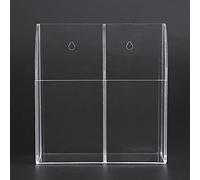 ZJchao Soporte de Control Remoto, Soporte Remoto TV Transparente con Tornillo para Organizar Sus Controles y Dispositivos Móviles (2 Ranura)