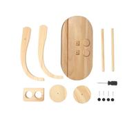 ZJchao Soporte de Hilo de Madera Enrollador de Hilo Swift Set 2 Devanador de Bolas de de Husillo para Tejer Crochet con Base Fuerte Rotación Suave (Soporte para Móvil Color Madera)