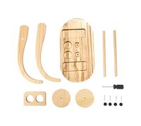 ZJchao Soporte de Hilo de Madera Enrollador de Hilo Swift Set 2 Devanador de Bolas de de Husillo para Tejer Crochet con Base Fuerte Rotación Suave (Color madera con ranura de almacenamiento doble)