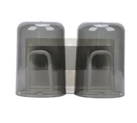 ZJchao Soporte para Cepillos de Dientes Montado en la Pared, Organizador de Baño sin Taladro con 2 Tazas, para Cepillos de Dientes, Peines para Pasta de, Herramientas de (White)