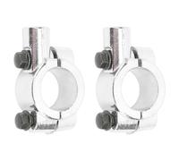 ZJchao Soporte para Espejo de Manillar, 2 Piezas Soporte para Espejo Retrovisor de Aleación de Aluminio Abrazadera de Rosca de 22 Mm con Estructura Robusta para Bicicletas (Plata M10)