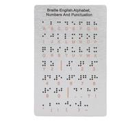 ZJchao Tablero Braille con Puntos Elevados Tablero del Alfabeto Braille Herramienta de Aprendizaje con Números de Letras Elevadas y Puntuación para Principiantes Ciegos y con