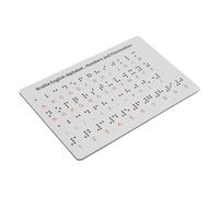 ZJchao Tablero Braille de Aluminio, Herramienta de Aprendizaje Braille con Puntos Elevados, Letras y Números para Educación Táctil para Ciegos y Personas con Discapacidad Visual