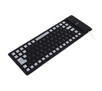 ZJchao Teclado de Silicona, Teclado de Silicona Plegable de 85 Teclas, Teclado Flexible, Teclado Enrollable para PC (Black)