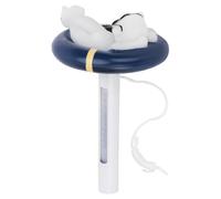 ZJchao Temperatura del Agua Termómetro Flotante Diseño de Oso de Dibujos Animados Medidor de Temperatura de Piscina para Piscinas Bañeras de Hidromasaje Estanques de Peces Material de PVC