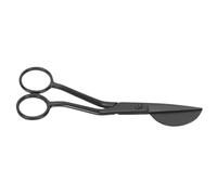 ZJchao Tijeras de Pico de Pato de 6 Pulgadas con Cuchillas de Acero Inoxidable, Tijeras de Tela Ergonómicas para Coser, Apliques y Confección de Prendas (BLACK)