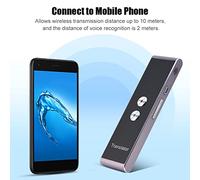 ZJchao Traductor de Multilingüe, Bidireccional, Inteligente y Compacto en Tiempo Real para Educación, Viajes y Reuniones de Negocios