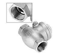 ZJchao Válvula Oscilante de 1/2", Válvula de Retención Oscilante Unidireccional de Acero Inoxidable DN15 de /2" Rosca Hembra WOG 200PSI - y Confiable para Diversas Aplicaciones de Tuberías