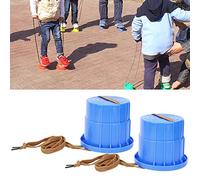 ZJchao Zancos de Cubo para Niños, 1 par de Zapatos de Zancos para Niños con Cubos de Equilibrio de Juguete Interactivo para Caminar para Saltar para Entrenamiento de Coordinación de Equilibrio (Blue)