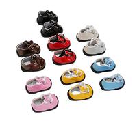 ZJchao Zapatos de Muñecas, Zapatos de Muñeca de bebé Renacido 7 Pares de PU Cuero de Cuero Brillante Bola Casual Vestida de de Pelota Articulada de Lindos para de 20 Cm