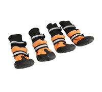 ZJchao Zapatos para Perros, Botas de Caminata de Perros Botines para Ajustables Pequeñas Botas Grandes y Zapatos Al Aire Libre con Tiras Reflectantes Caminar Caminando Corriendo (XL)