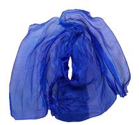 ZJCNHY Velo para la Danza del Vientre Belly Dance Silk Veil Gradient Shawl Performance Scarf Hand Made Natural Real Silk Hand Thrown Adult Women. (Color : Royal Blue, Size : 250x114cm)