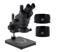 ZJFHEYUO Accesorios para microscopio de Laboratorio, microscopio estereoscópico trinocular Industrial de Enfoque simultáneo, Aumento de Zoom Continuo de 7X a 45X para reparación d