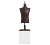 ZJFHEYUO Adjustable Male Manikin Men's Suits Coats Shirt Forms Premium Retail Clothing Shops Desk Model with Metal Stand Home Decor Stores Model,Black-Without Arms