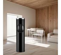 ZJFHEYUO Cenicero de Acero Inoxidable para Colillas de Cigarrillos, cenicero de pie para Exteriores, cenicero metálico Comercial para Fumadores con Tapa y Cubo de Basura.