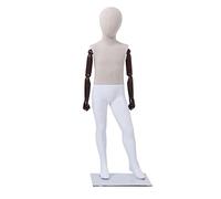 ZJFHEYUO Child Mannequin Torso, 4-8 Years Old Boy Girl Clothing Display Props, Shop Window Whole Body Dummy Manikin with Solid Wood Arm, 3 Models, 2 Colors