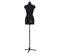 ZJFHEYUO Female Adjustable Mannequin Dress Form for Sewing, Styrofoam for Pinning, Mannequin Body Torso with Tri-Pod Stand Beautiful Scenery,Black,Model 88