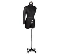 ZJFHEYUO Female Sewing Mannequin Torso Body with Arm & Stand, Adjustable Women Manikin Dress Form Tailor Dressmakers Mannequin on Wheels Beautiful Scenery,Black,X,Large