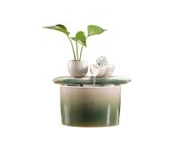 ZJFHEYUO Fuente de Escritorio, Fuente de Mesa para Interiores, Fuente de cerámica para meditación y relajación, Cascada Decorativa para Escritorio.