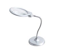 ZJFHEYUO Lupa de Escritorio, Lupa de Escritorio de Alta magnificación con luz HD 20 aumentos, Tipo lámpara de Mesa, Espejo de ampliación portátil.