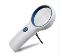 ZJFHEYUO Lupa de Mano con Aumento de 5X, Soporte, Lente HD, iluminada, para Personas Mayores Que leen Libros, Tarjetas con Letra pequeña, Sellos y Joyas.